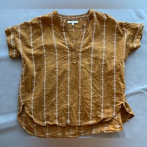 Madewell Lakeline Popover Shirt in jacquard stripe